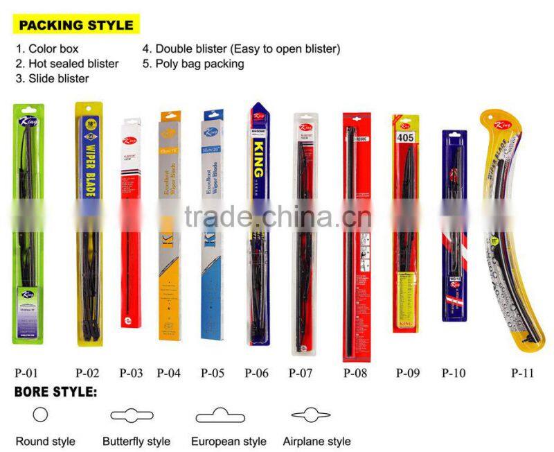 K-956 Heavy Duty Flat Wiper Blade for bus truck, for 12*4mm 9*4mm U-hook wiper arm,factory wholesale car wiper blade