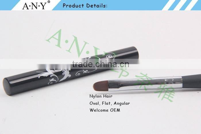 ANY Nail Art UV Gel Design Wood Handle Oval Nail Brushes Nylon Hair
