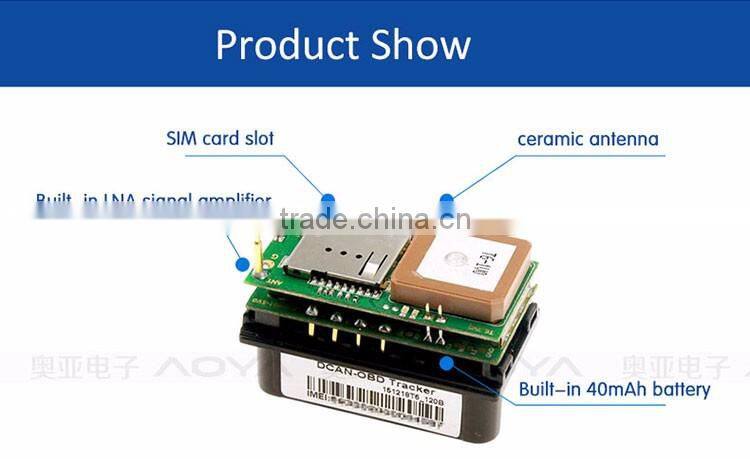 Mini GPS tracking device for vehicle obd ii GPS Tracker off oil engine Remote locking car