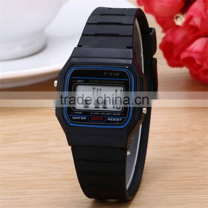 LED plastic F91W digital odm watch silicon watch