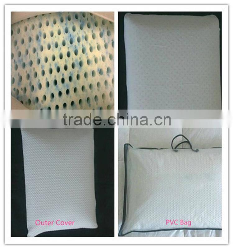Gel Infused Talalay Latex Pillow 60x40x15cm with inner cover and stretch knit outer cover
