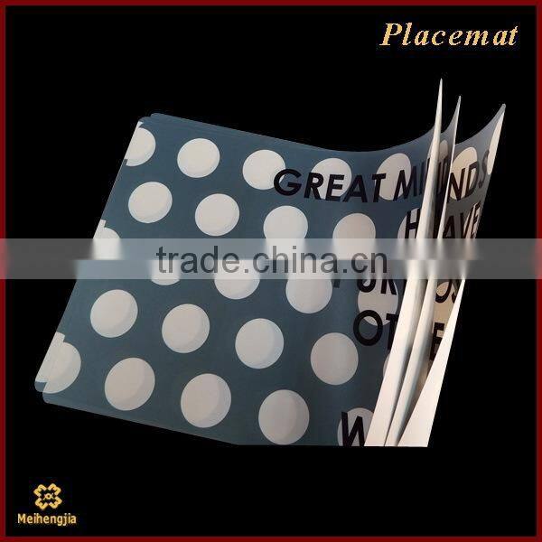 China supplier hotsale Brown pattern pvc place mat