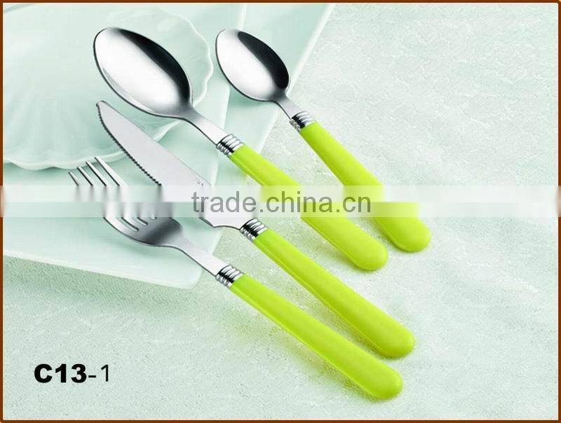 Macaron French Blue Cutlery with Riveted Handle