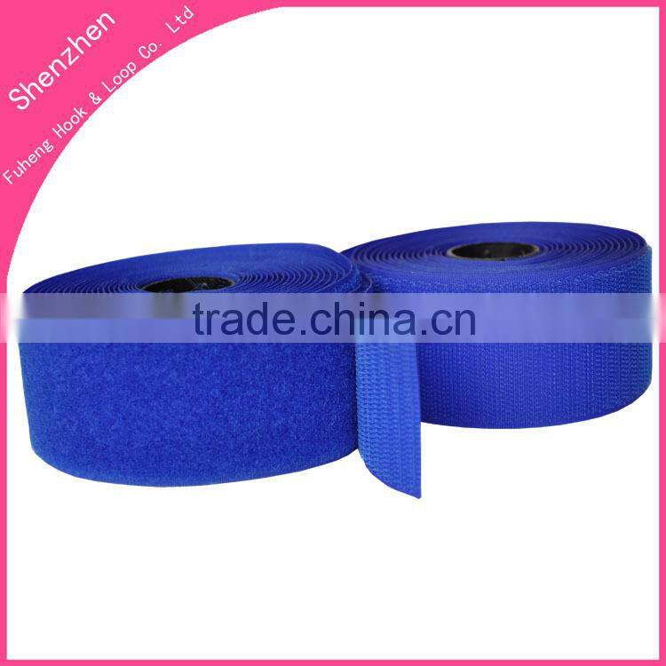 Durable royal blue hook loop tape