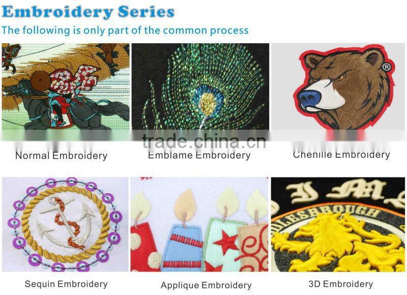 Machine made Vintage label Embroidery patch for jeans