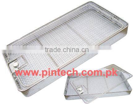 Medical Rectangular Storage Mesh Baskets WITH LID PERFORATED SIDES