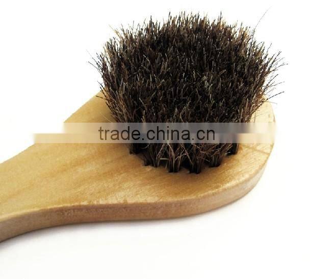 Round-head horse hair shoe brush