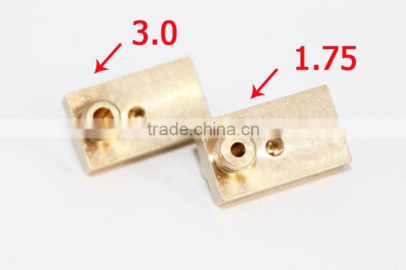 New 3D printer Accessory Ultimaker 2 UM2 Copper Nozzle + Heaterblock 0.2/0.3/0.4/0.5 mm Nozzle For 1.75/3 mm Filament G205