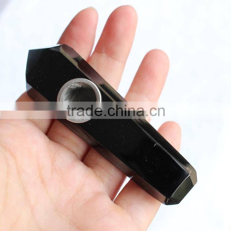 natural black obsidian cheap smoking pipes for sale