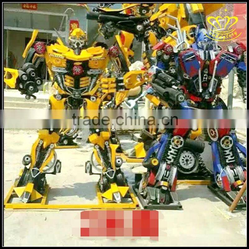 Transformers Optimus Prime Bumblebee robot movie characters FRP sculpture