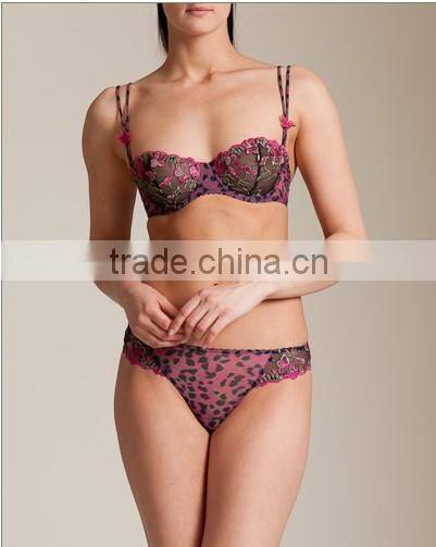 high quality fancy ladies underwear unpadded embroidery lace bra