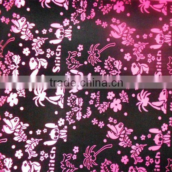 PU leather of school bag material surface flock kinds design