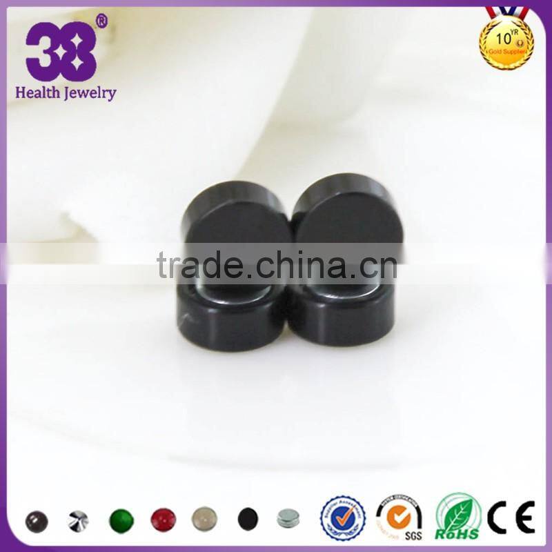 2016 hot selling korean fancy stud black earring double sided