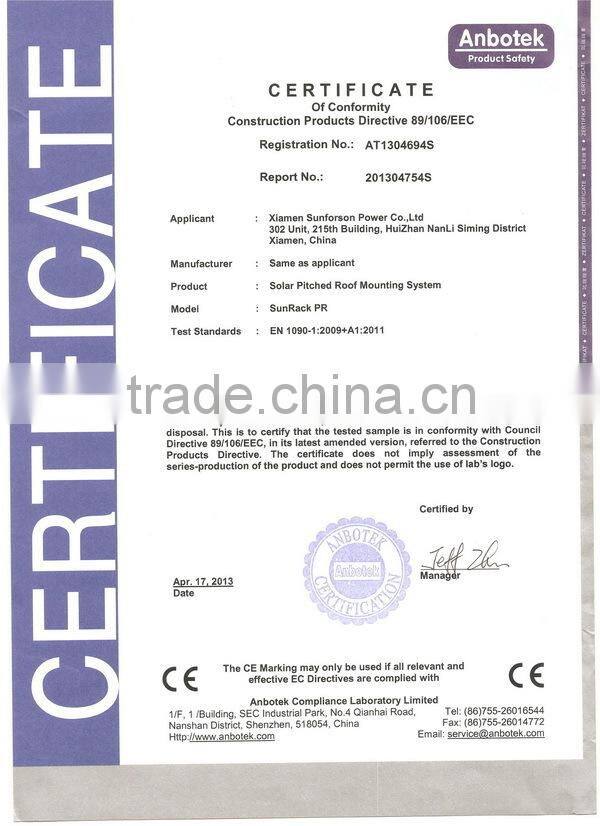 20kw Racking System Metal Roofing Solar Mounting