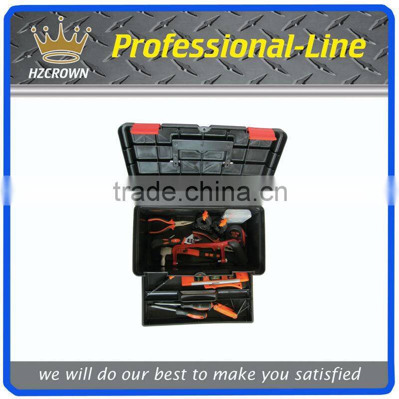 Plastic tool box with 93pc tool set