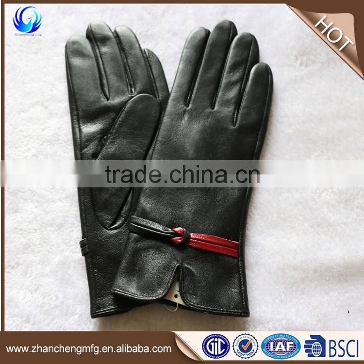 New style winter ladies goatskin C grade leather gloves