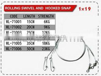 high quality wire leader 1x19 vey soft stainless steel wire trace