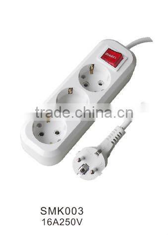 New design high quality 3 core electric power extension sockets outlet,UK, Multi,EU