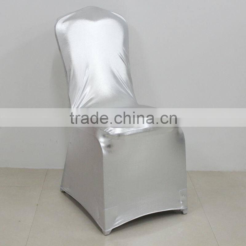 hot selling fatory direct gold metallic chair cover for banquet chairs