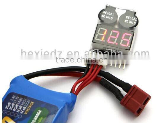 balance meter tester 1-8S Lipo Battery Tester Low Voltage Buzzer Alarm