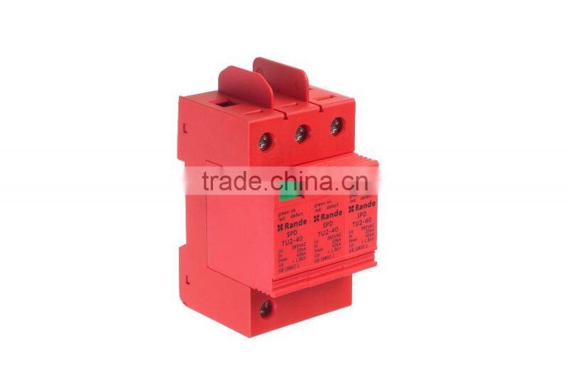 3P/40-80KA Lightning Strip Surge Protector AC Surge Arresters SPD
