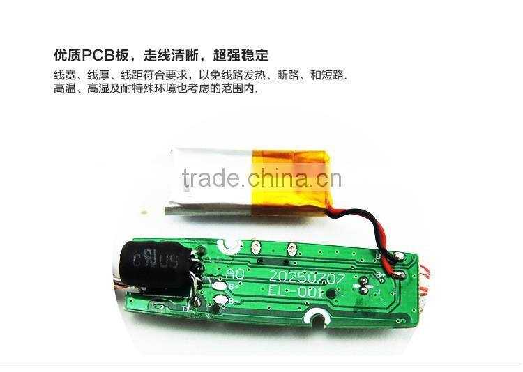 in ear crystal clear shiny earphone with led line