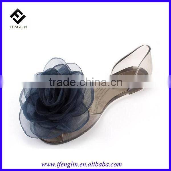 2016 fashion trendy pvc jelly lady sandal shoe