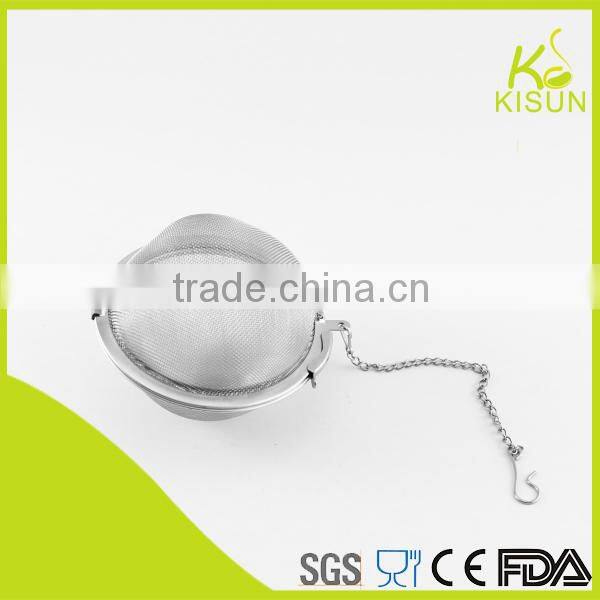 cheap price big ball net tea infuser with S/S chain