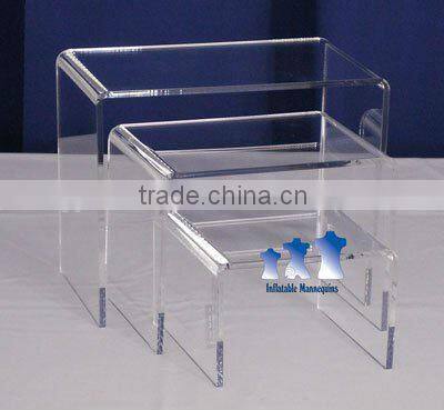high transparency acrylic risers & display cubes