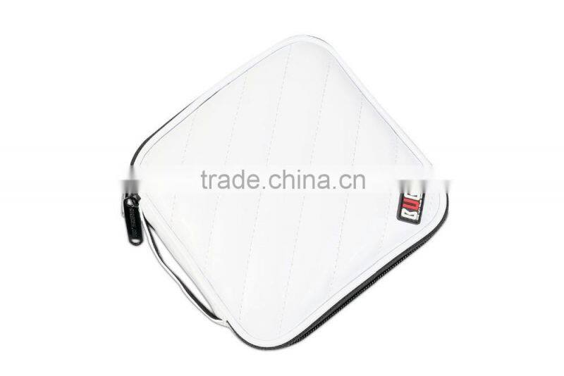 PU leather White Square CD bag,DVD VCD Case,Cute CD case