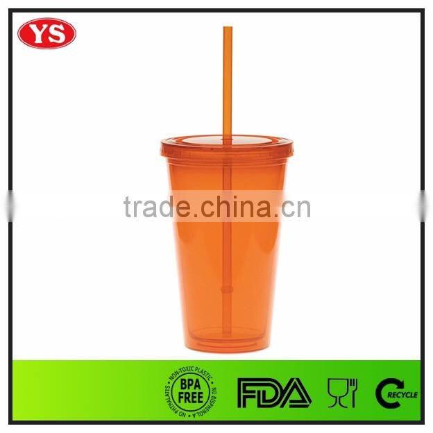 16oz double wall personalized acrylic tumblers with lid and straw