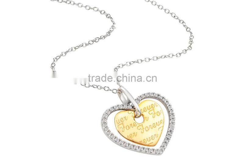 Mom pendant, double heart design hot sale gift, Mother's day gift