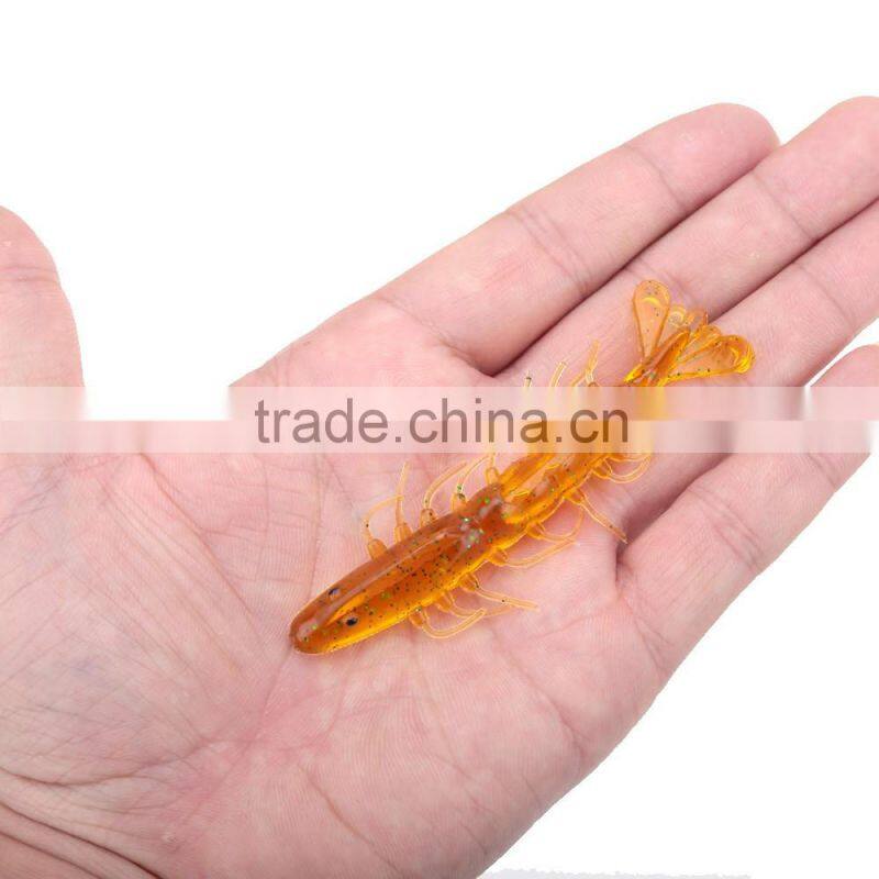 6Pcs Bionic Shrimp Prawn Bait Soft Bait Artificial Fishing Lure Fishing Tackle