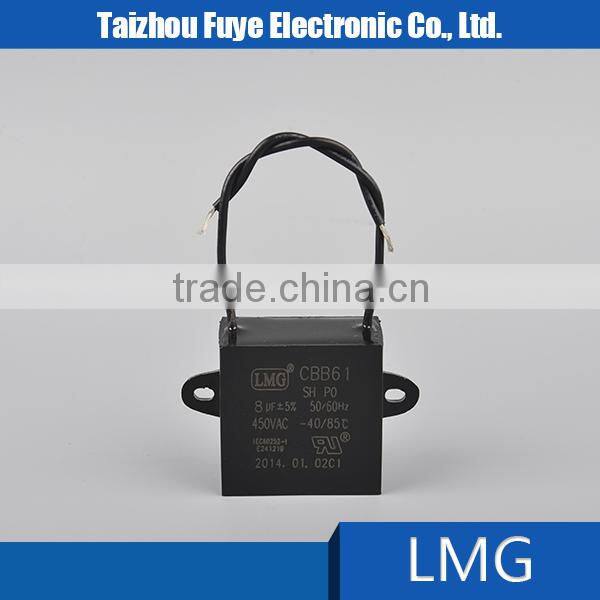 Alibaba express Motor Run fan capacitor cbb61 ,ceiling fan capacitor