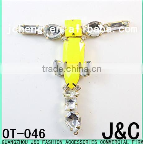 new arrival jet color acrylic decorated shoe ornament/ shoe accessory/ shoe trim