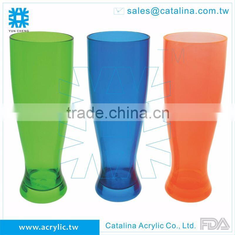 Colorful Acrylic 20oz Transparent Barware Plastic Beer Cup