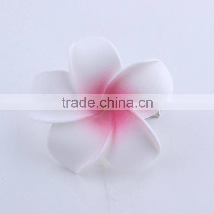 Elegant Hawaiian Foam Frangipani Plumeria Flower Hair Clips