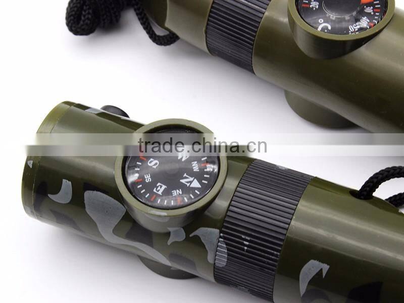 7 in 1muli-functional emergency survival whistle