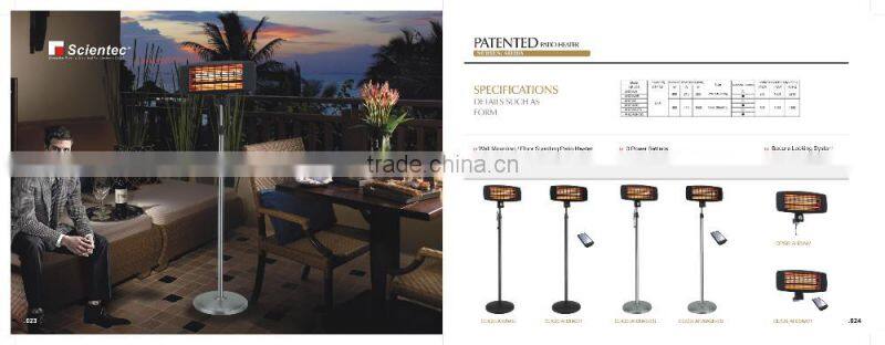 Living Room,Bedroom,Garden,Bathroom Use Quartz Freestanding Electric Heater With Remote Control