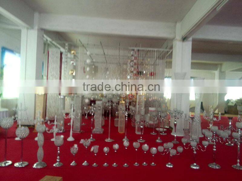 hotsale hanging crystals wedding centerpieces cake stand for wedding