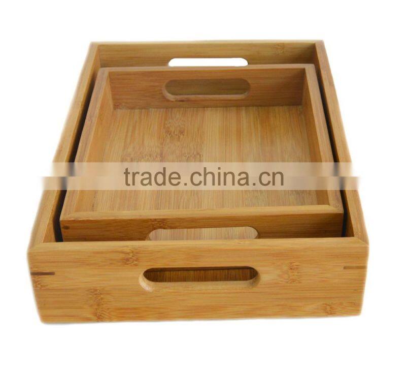 DT026 Bamboo Serving Tray with Handles