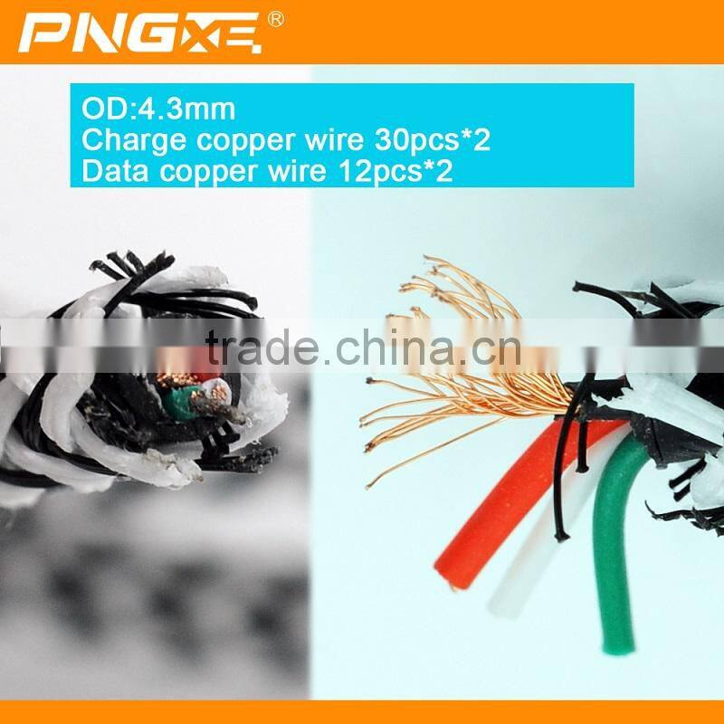 PNGXE hot sale high quality nylon braided usb charger cable for iphone 5 data cable