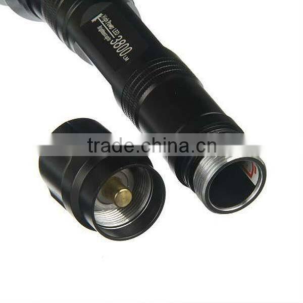 High Power 1-mode 3800 Lumens Aluminu LED Flashlight Torch