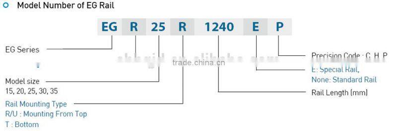 Precision linear guideway EGH25CA 340mm linear block and rail