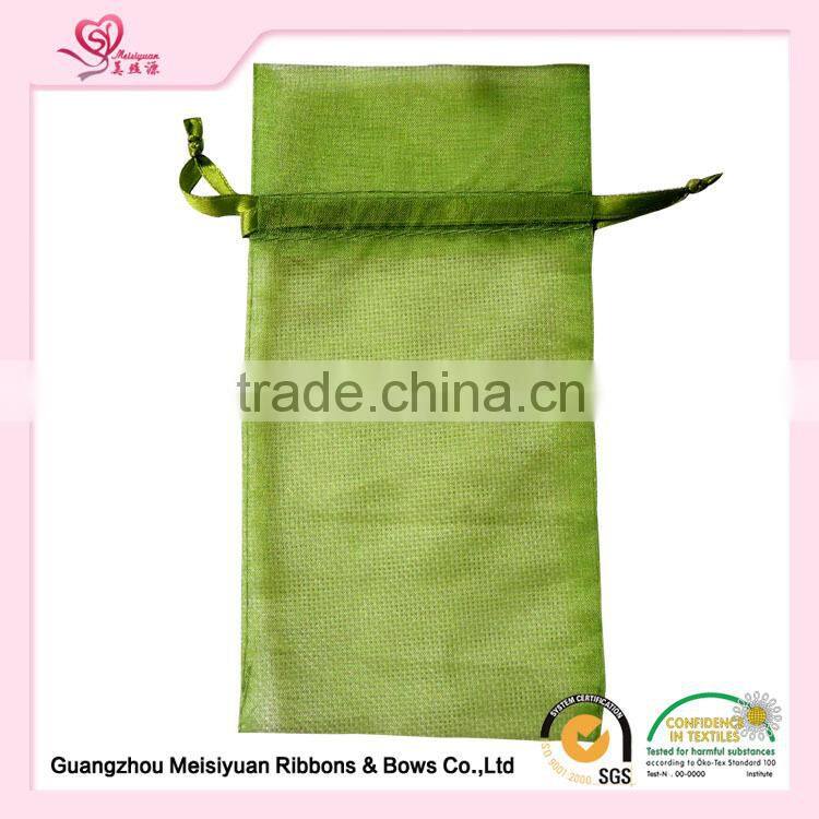 10*15cm Red Christmas organza favor bag with ribbon drawstring