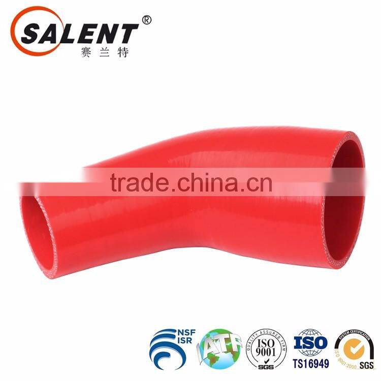 22 mm>16 mm(7/8''>5/8'')45 Degree Elbow Reducing Red Silicone Hose