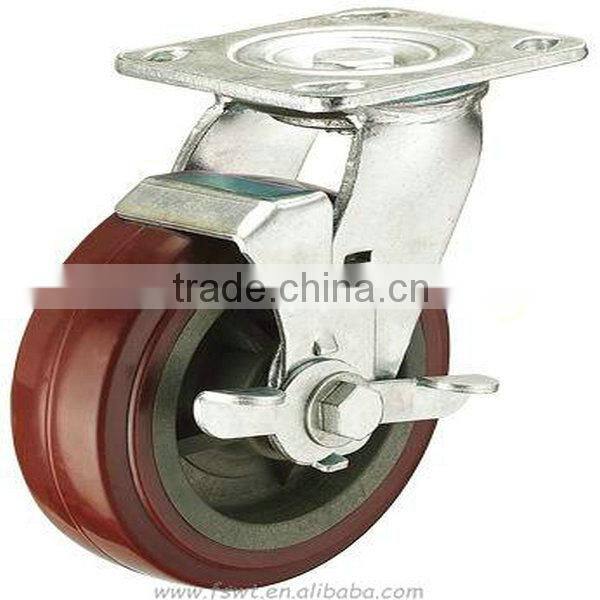 Heavy Duty Brown PVC Swivel Plastic Bed Caster Wheel