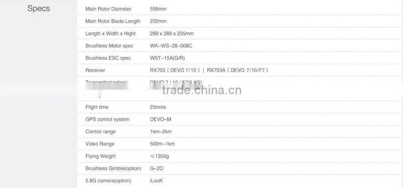 Walkera QR X350Pro 5.8GHz GPS RC FPV quadcopter drone with 6CH DEVO F7 Transmitter with HD camera