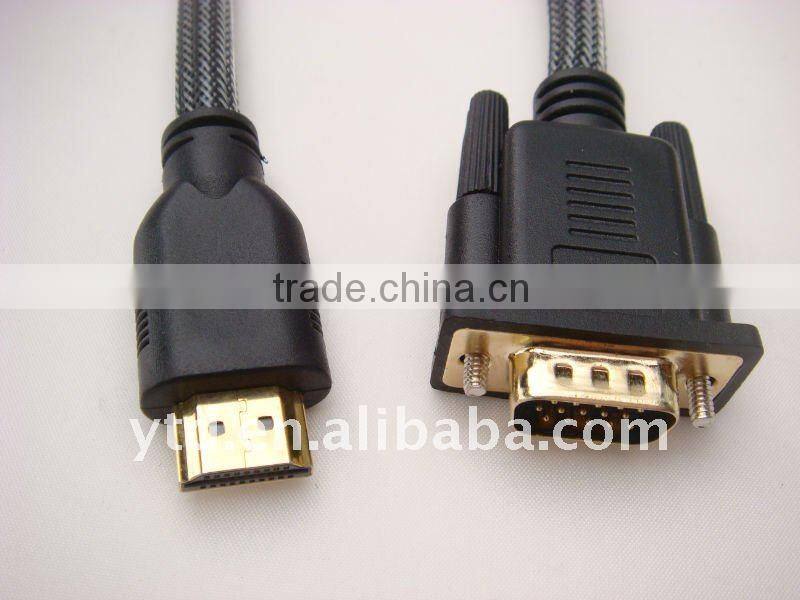 High quality cvga to db25 vga able gold plated for HD-TV computer