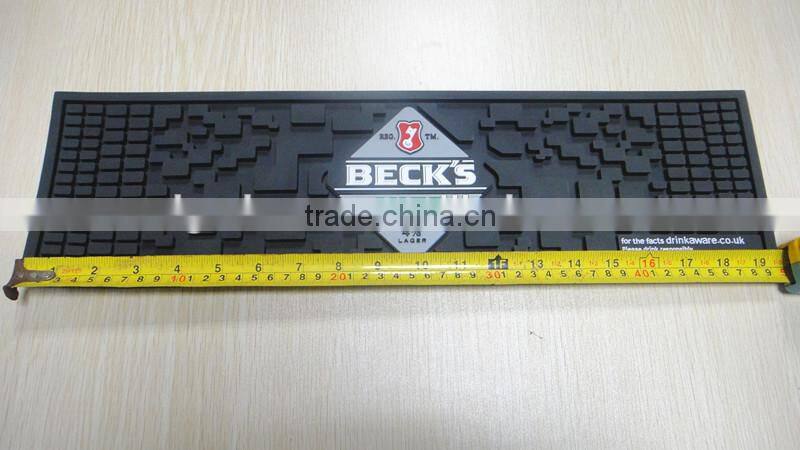 Logo Embossed Soft Pvc Bar Mat